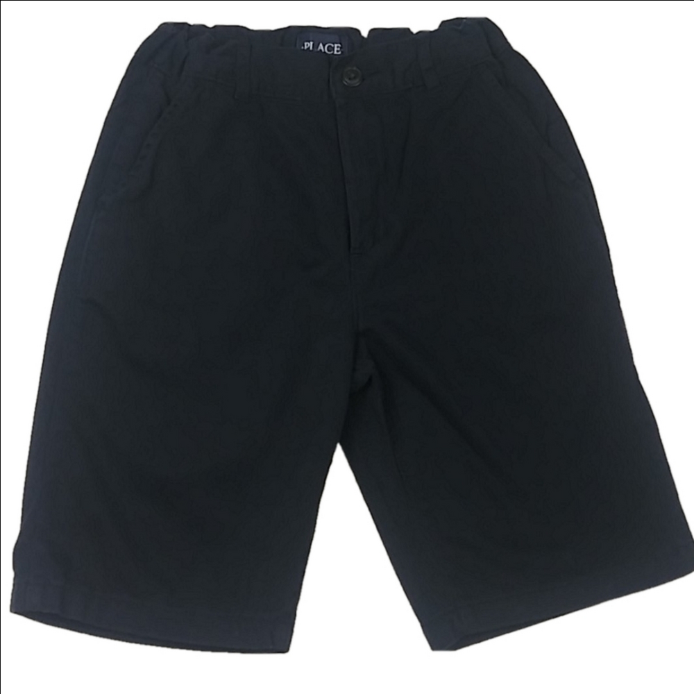 Children's Place Navy Blue Mid Rise adjustable Waist Bermuda Dress Uniform Short